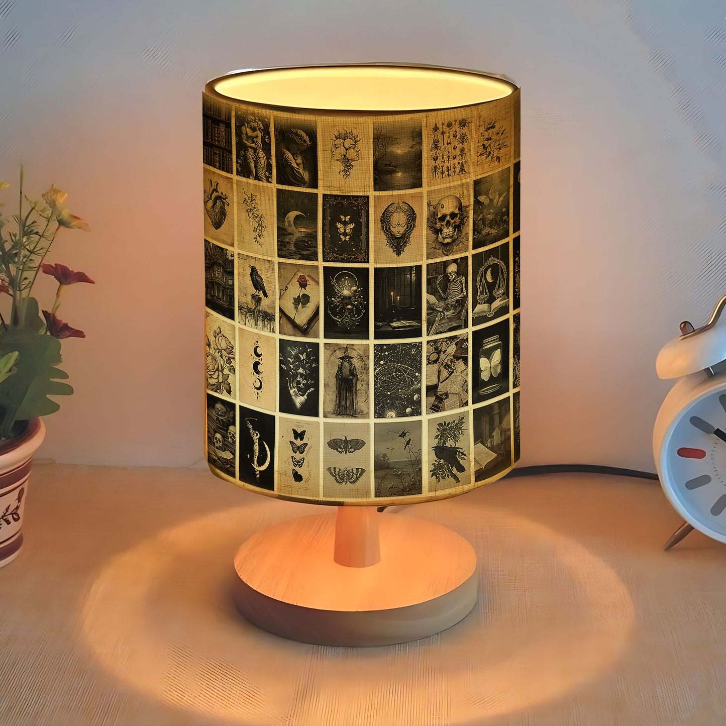 Mystic Shadows – Gothic Art Fabric Lamp