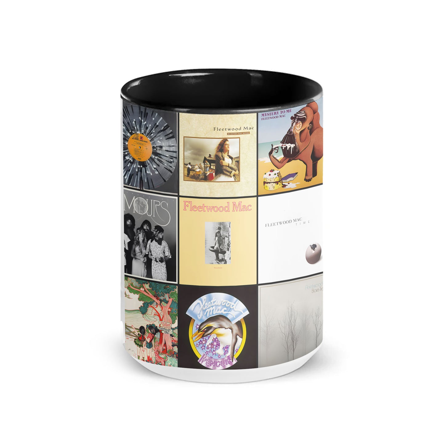 Fleetwood Mac Accent Mug – Classic Album Cover Collage Gift for Rock Music Lovers