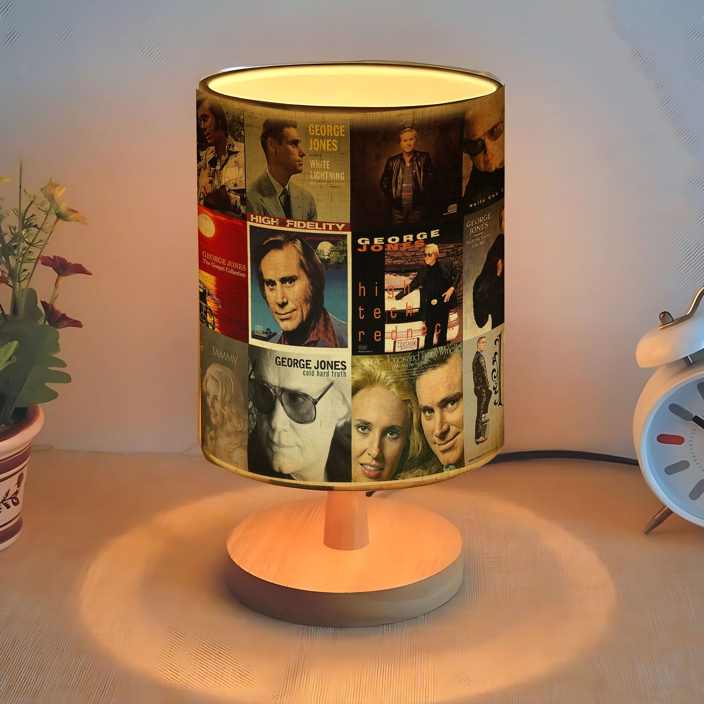George Jones Album Cover Lamp – Country Music Legends Home Decor