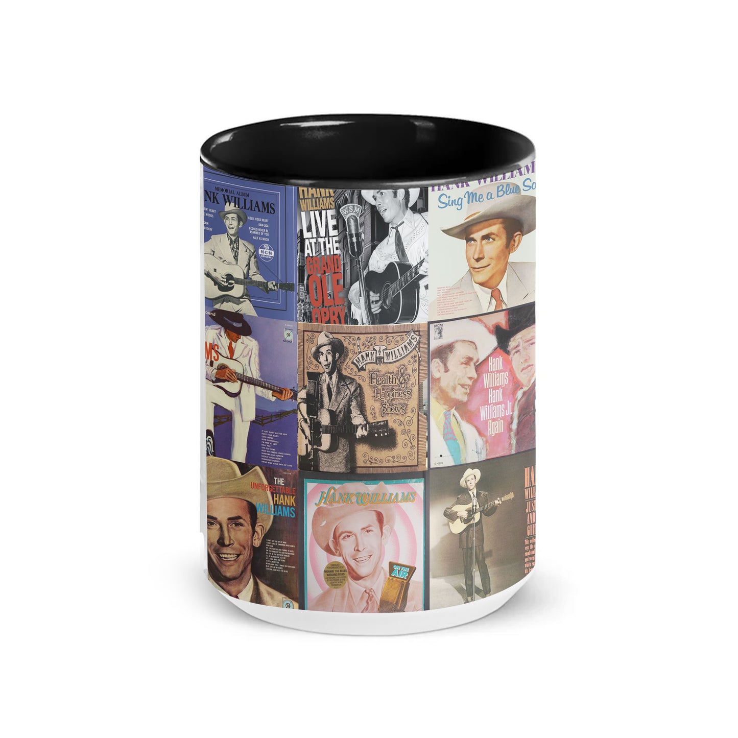 Hank Williams Accent Mug – Country Music Legend Album Collage Gift