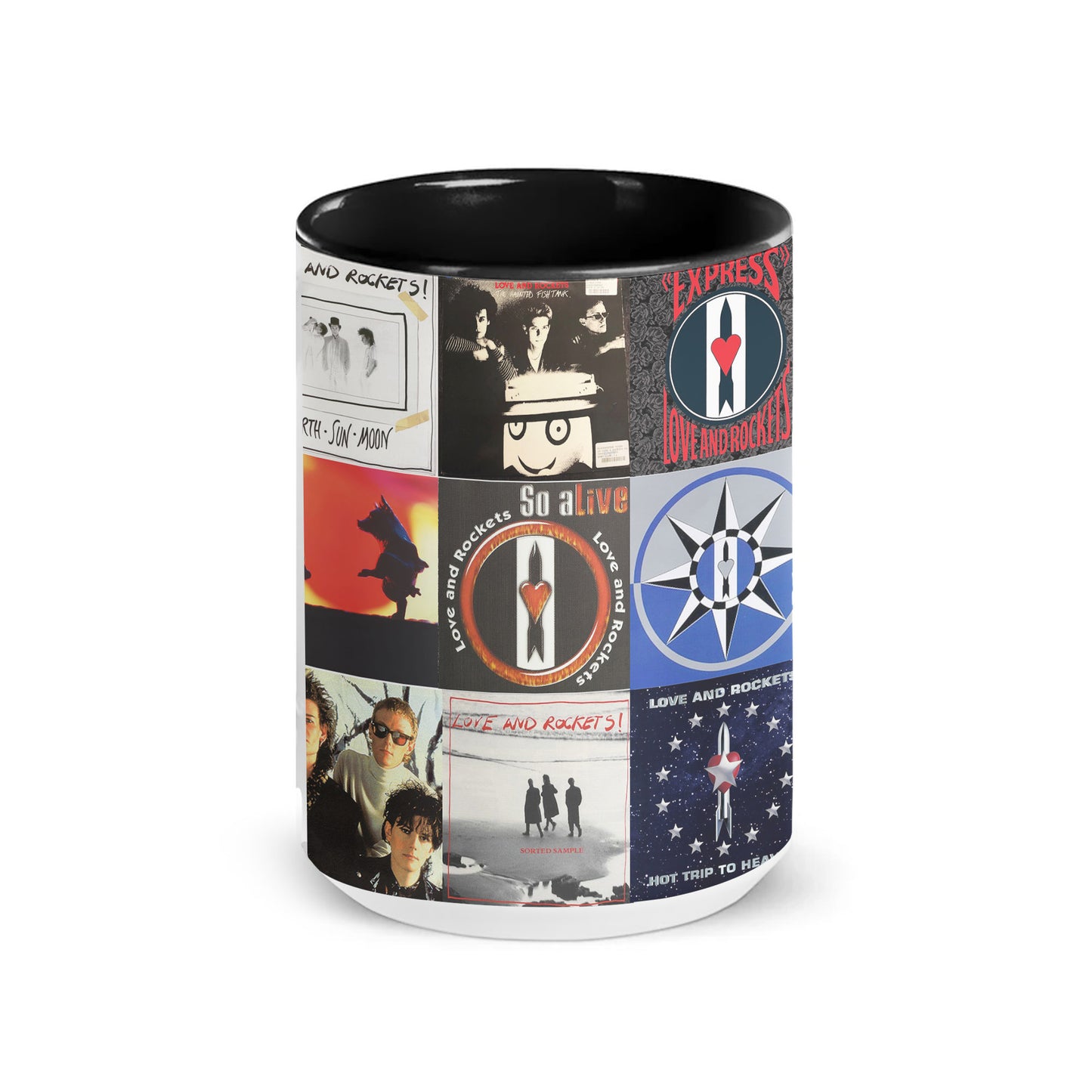 Love and Rockets Accent Mug – Album Cover Collage Gift