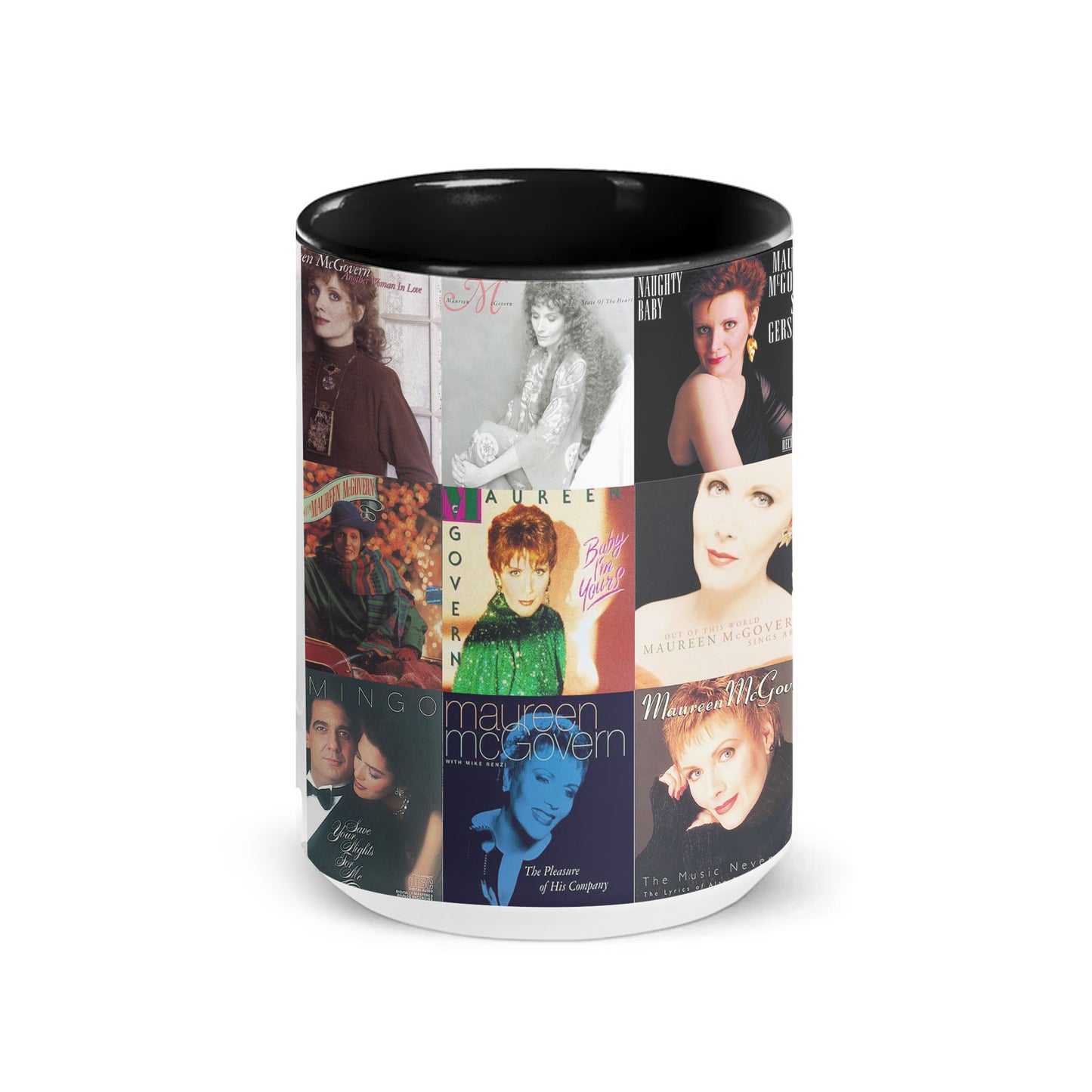 Maureen McGovern Accent Mug – Classic Vocal Icon Album Cover Collage Gift