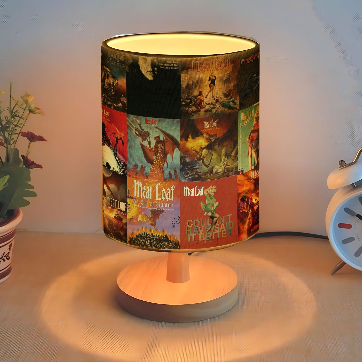Meat Loaf Album Art Fabric Lamp – Rock Opera Glow 🎤🔥