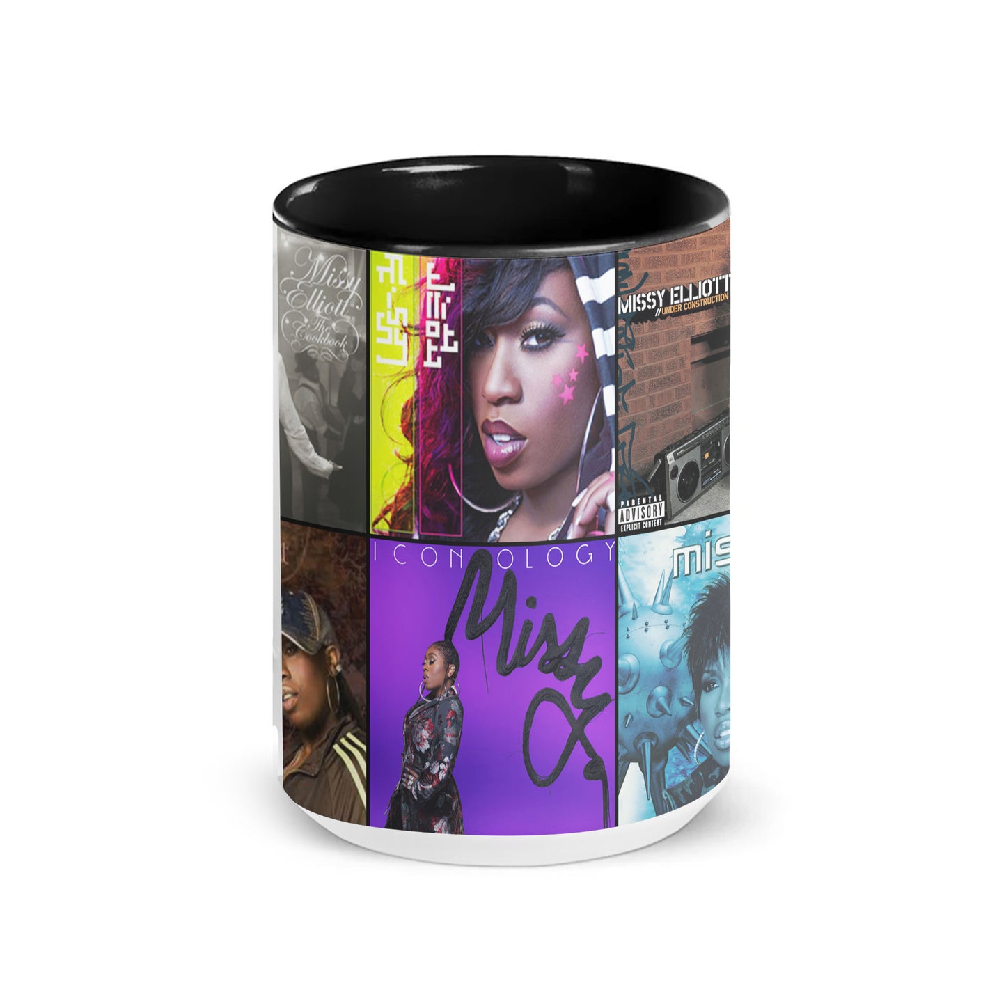 Missy Elliott Accent Mug – Hip-Hop Icon Album Cover Collage Gift