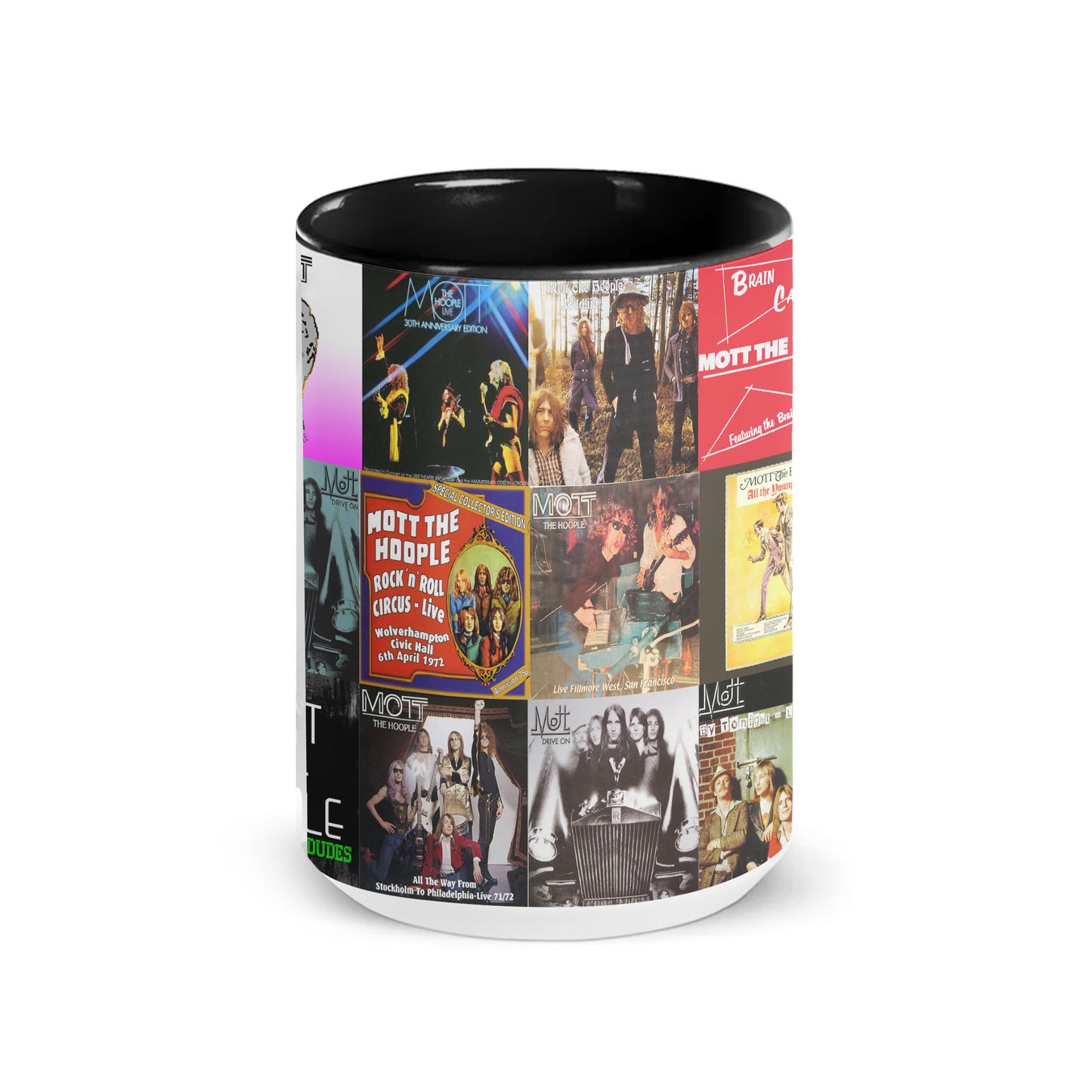 Mott the Hoople Accent Mug – Glam Rock Classics Album Collage Gift