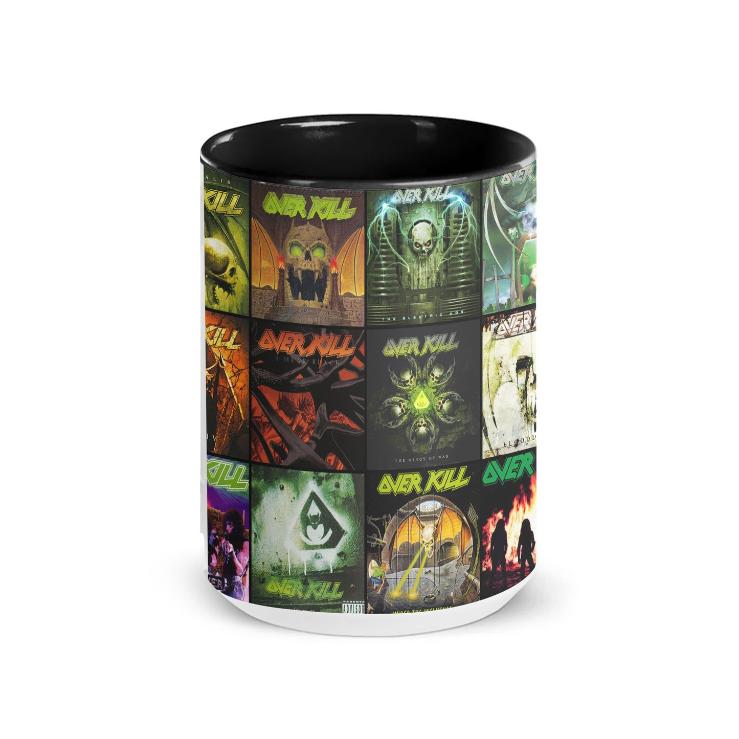 Overkill Accent Mug – Thrash Metal Legends Album Collage Gift