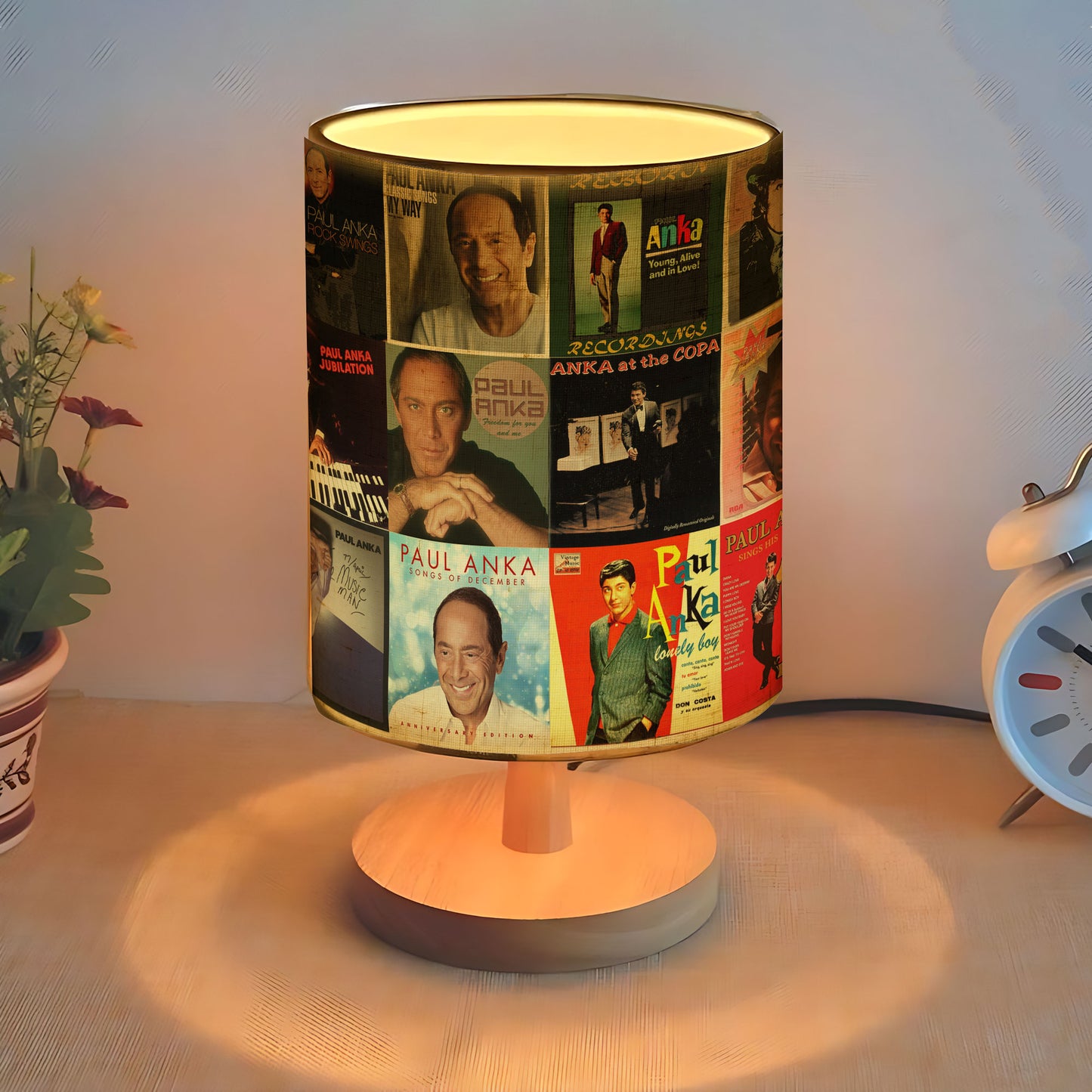 🎙️ Paul Anka Album Art Lamp – Golden Era Romance & Classic Charm
