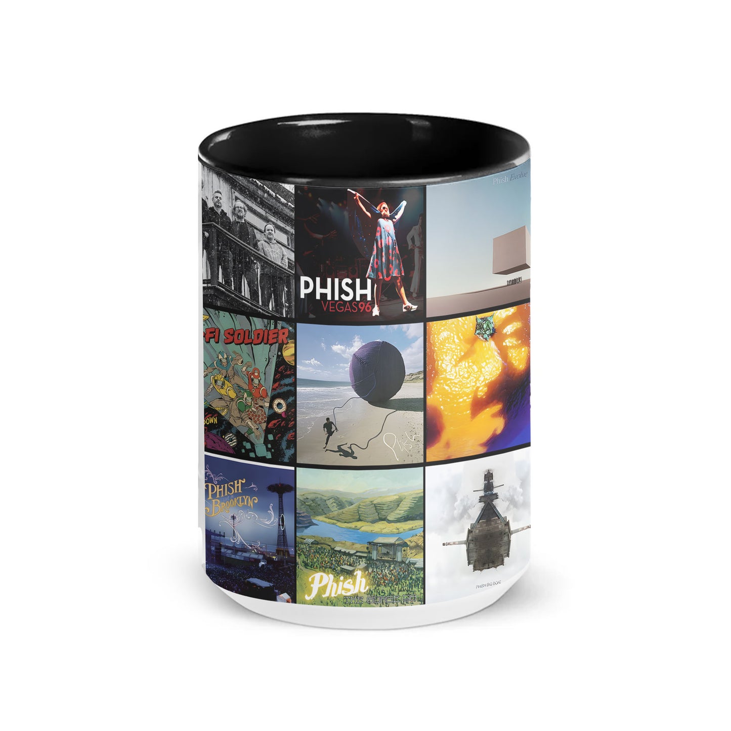 Phish Accent Mug – Classic Album Cover Collage Gift for Jam Band Fans