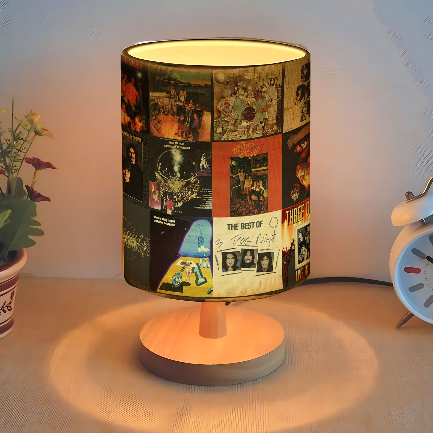 Three Dog Night Album Cover Lamp – Classic Rock Nostalgia Home Decor