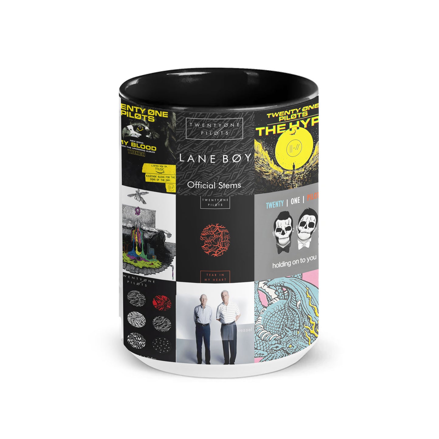 Twenty One Pilots Accent Mug – Classic Album Cover Collage Gift