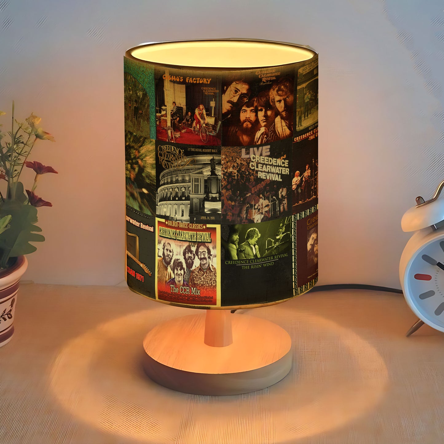 Creedence Clearwater Revival Fabric Lamp – Classic Album Art Collage