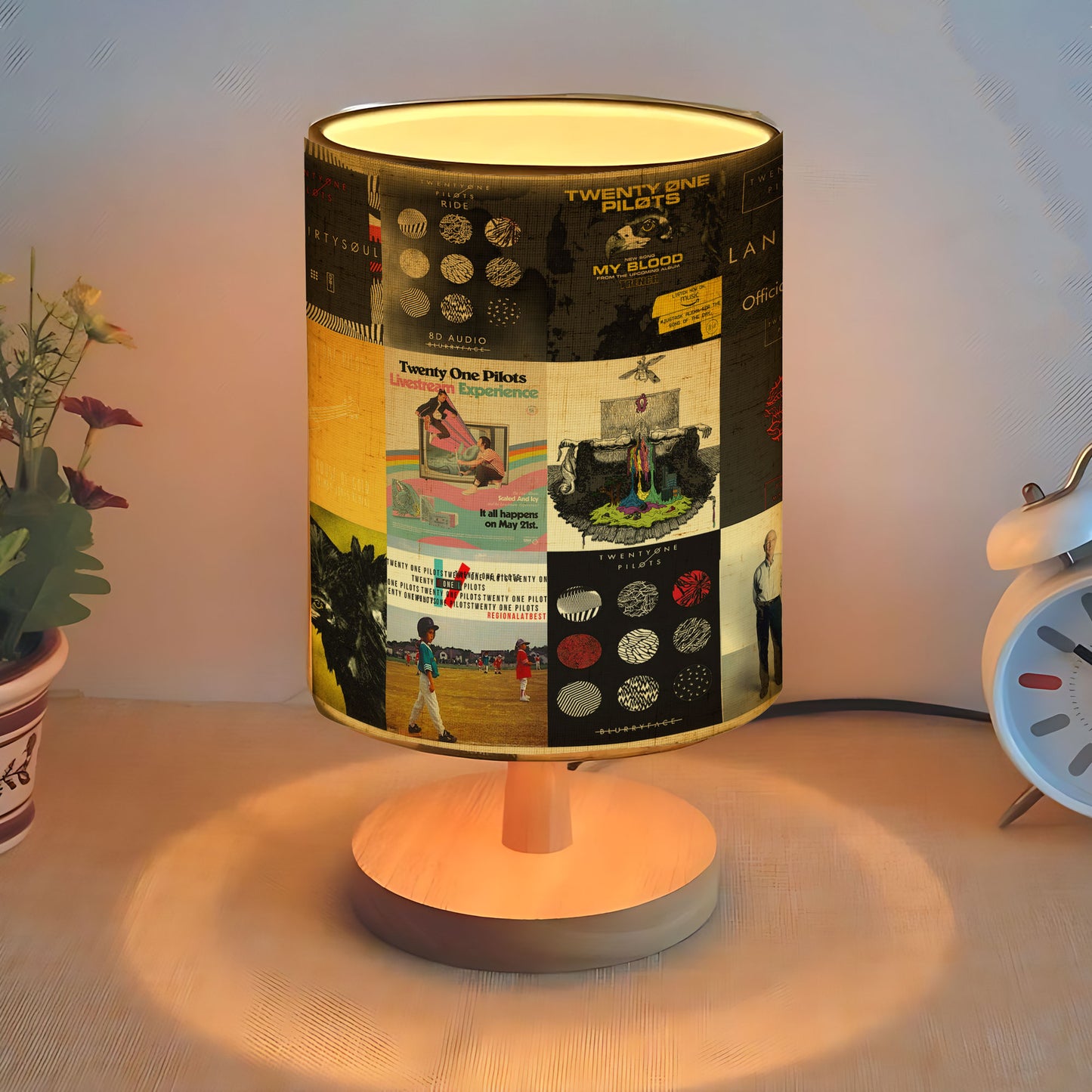 Twenty One Pilots Fabric Lamp – Illuminate Your Space with Alternative Vibes