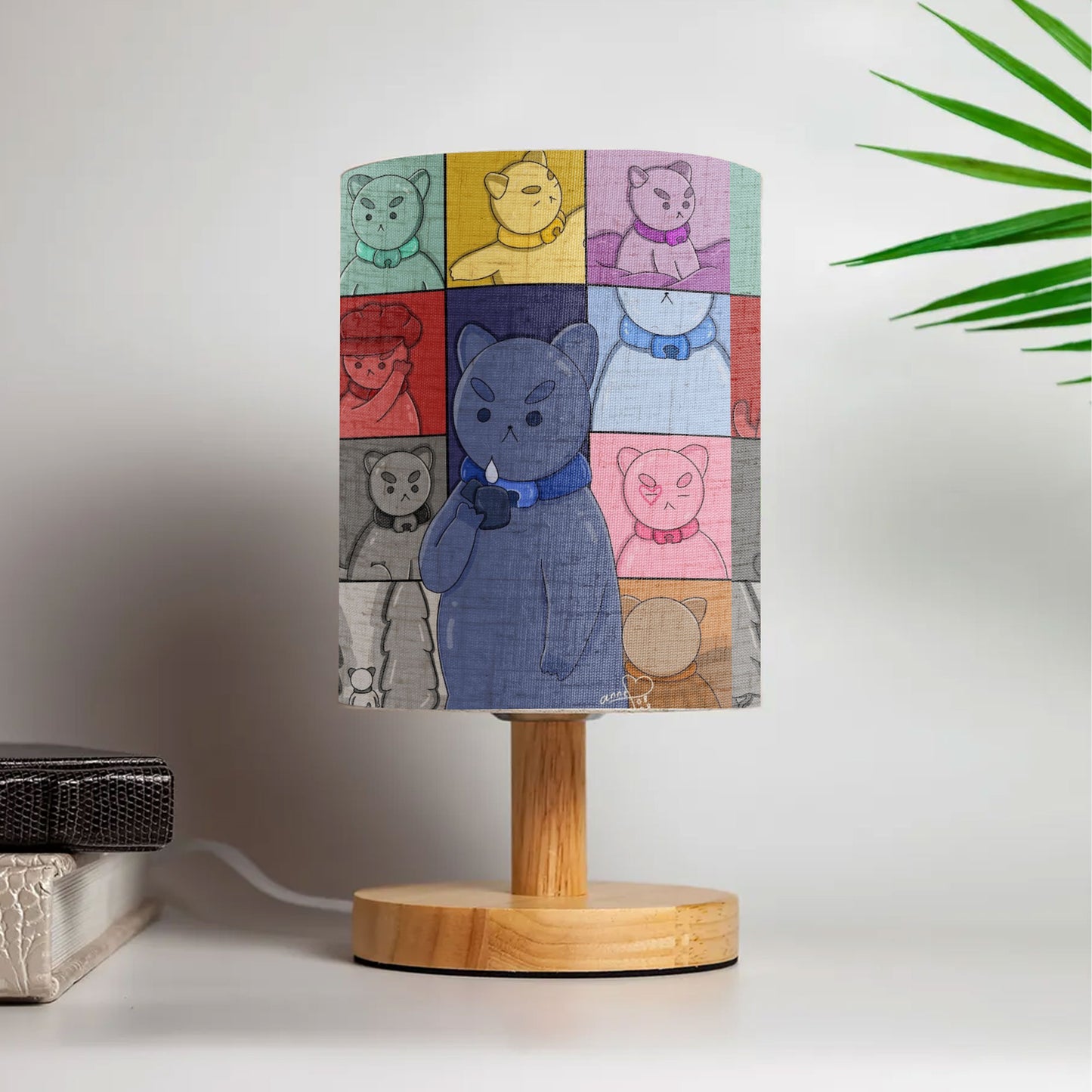 Cartoon Cats Fabric Table Lamp – Playful Home Décor Light