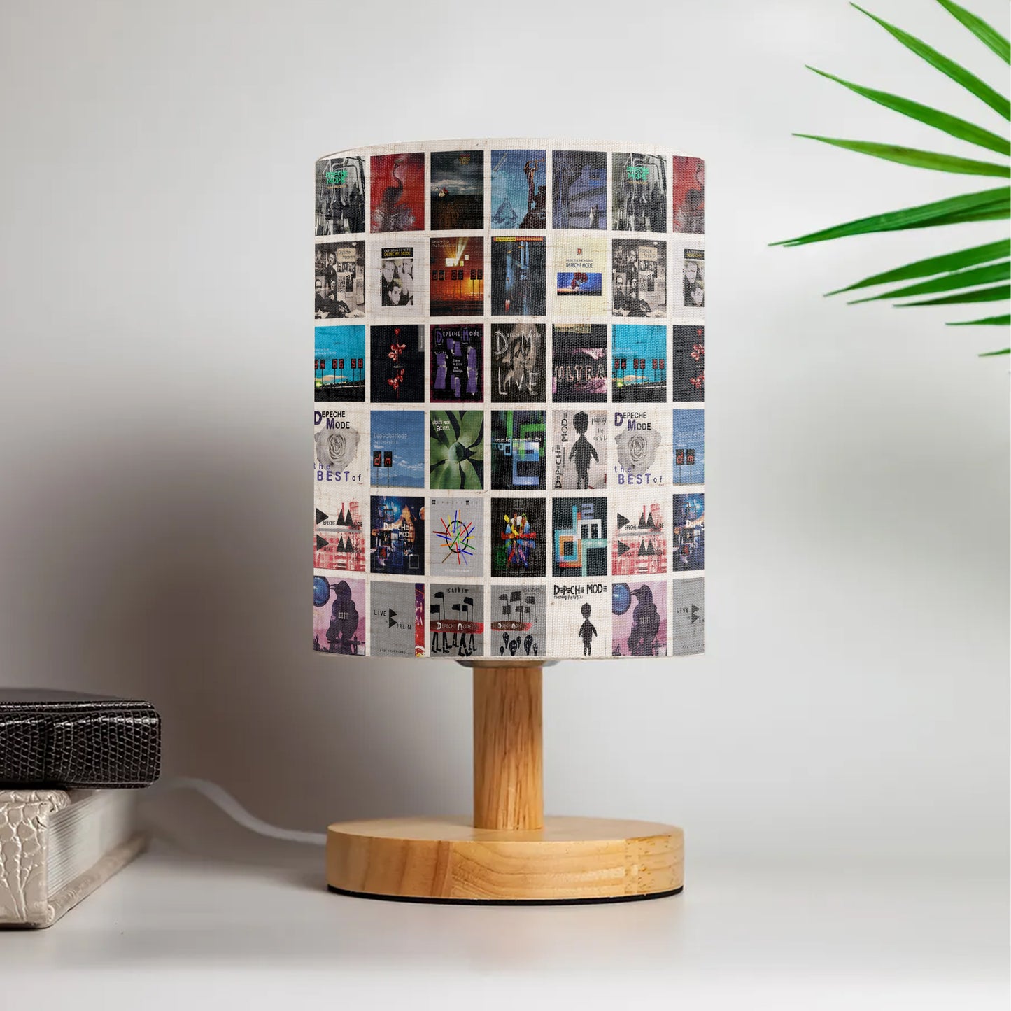Depeche Mode Album Cover Collage Table Fabric Lamp