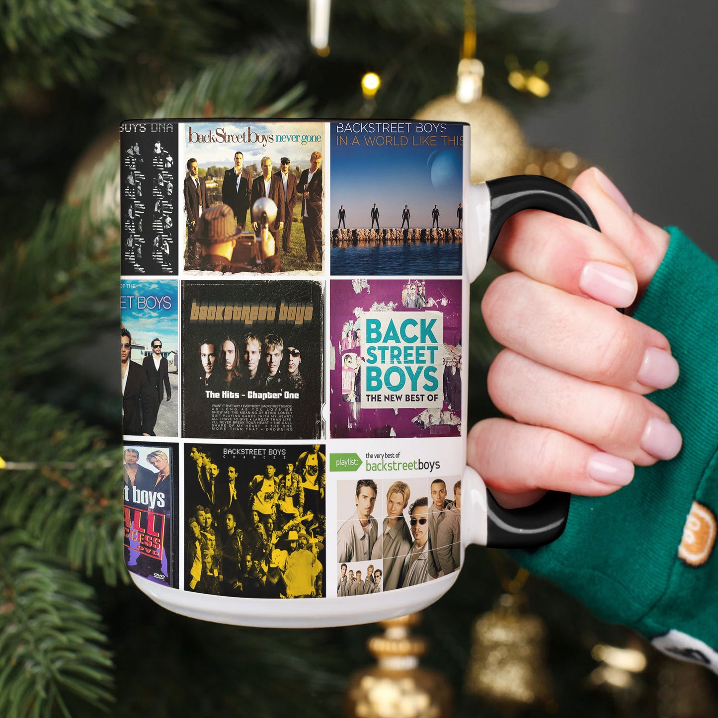 Backstreet Boys Accent Mug – Iconic Album Cover Collage Gift