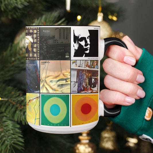 Brian Eno Accent Mug – Ambient Legend Album Collage Gift