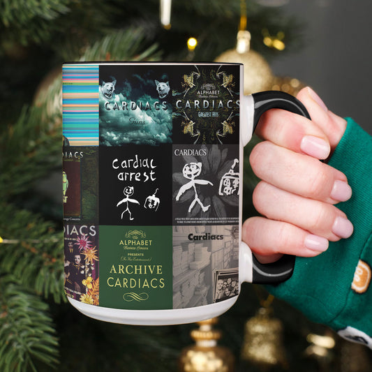 Cardiacs Accent Mug – Art-Rock Chaos & Nostalgic Album Collage Gift