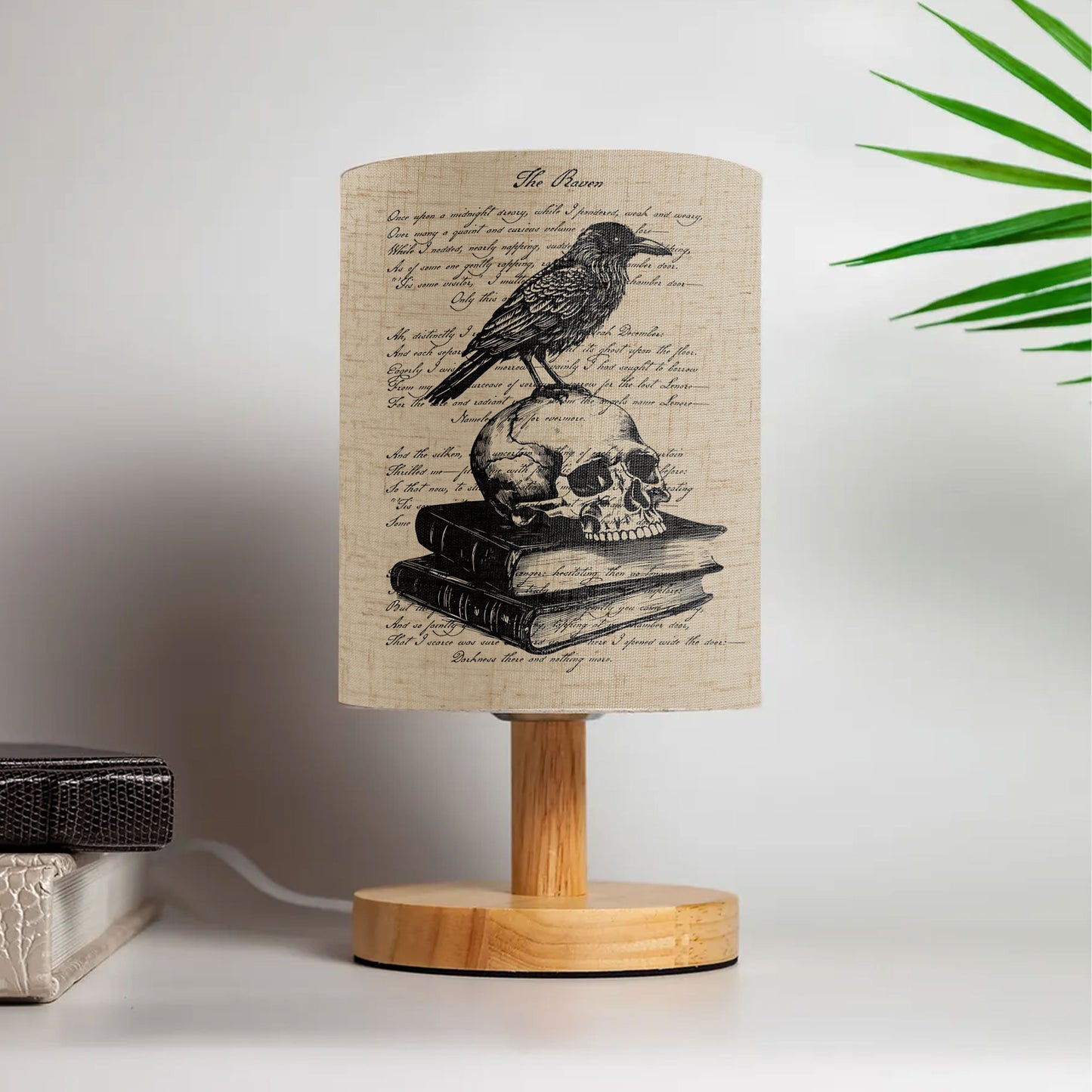 Gothic Raven Lamp – Edgar Allan Poe Inspired Literary Halloween Decor