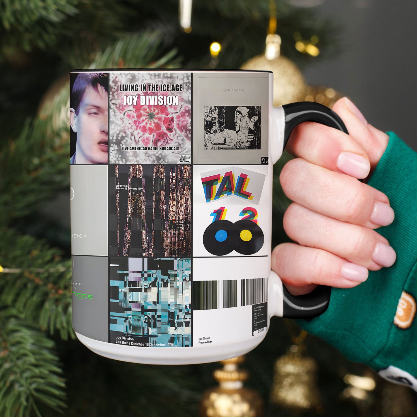 Joy Division Accent Mug – Iconic Album Art Collage for True Fans
