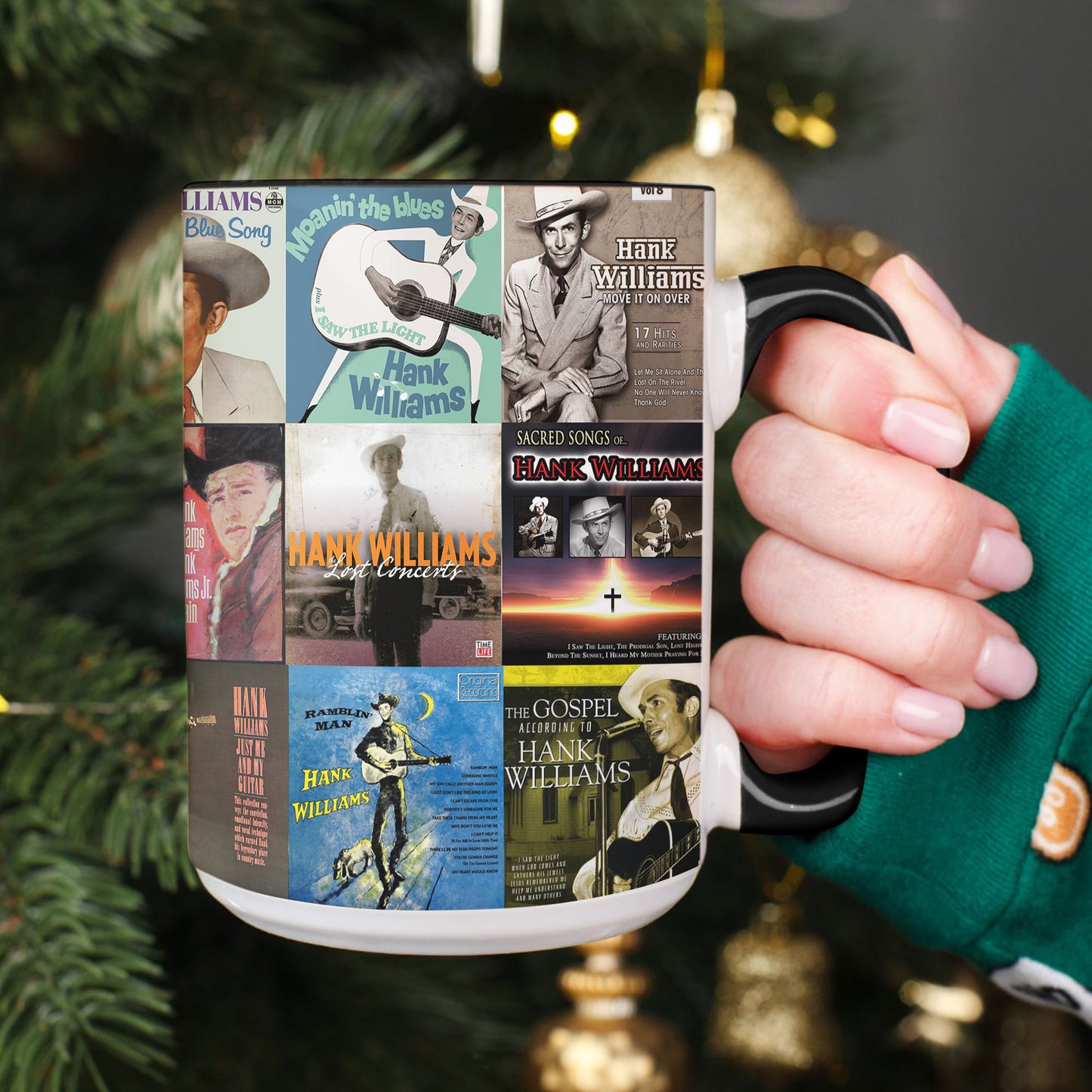 Hank Williams Accent Mug – Country Music Legend Album Collage Gift