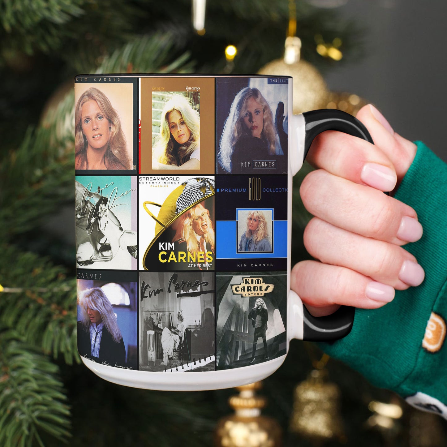 Kim Carnes Accent Mug – Timeless Pop Icon Album Collage Gift