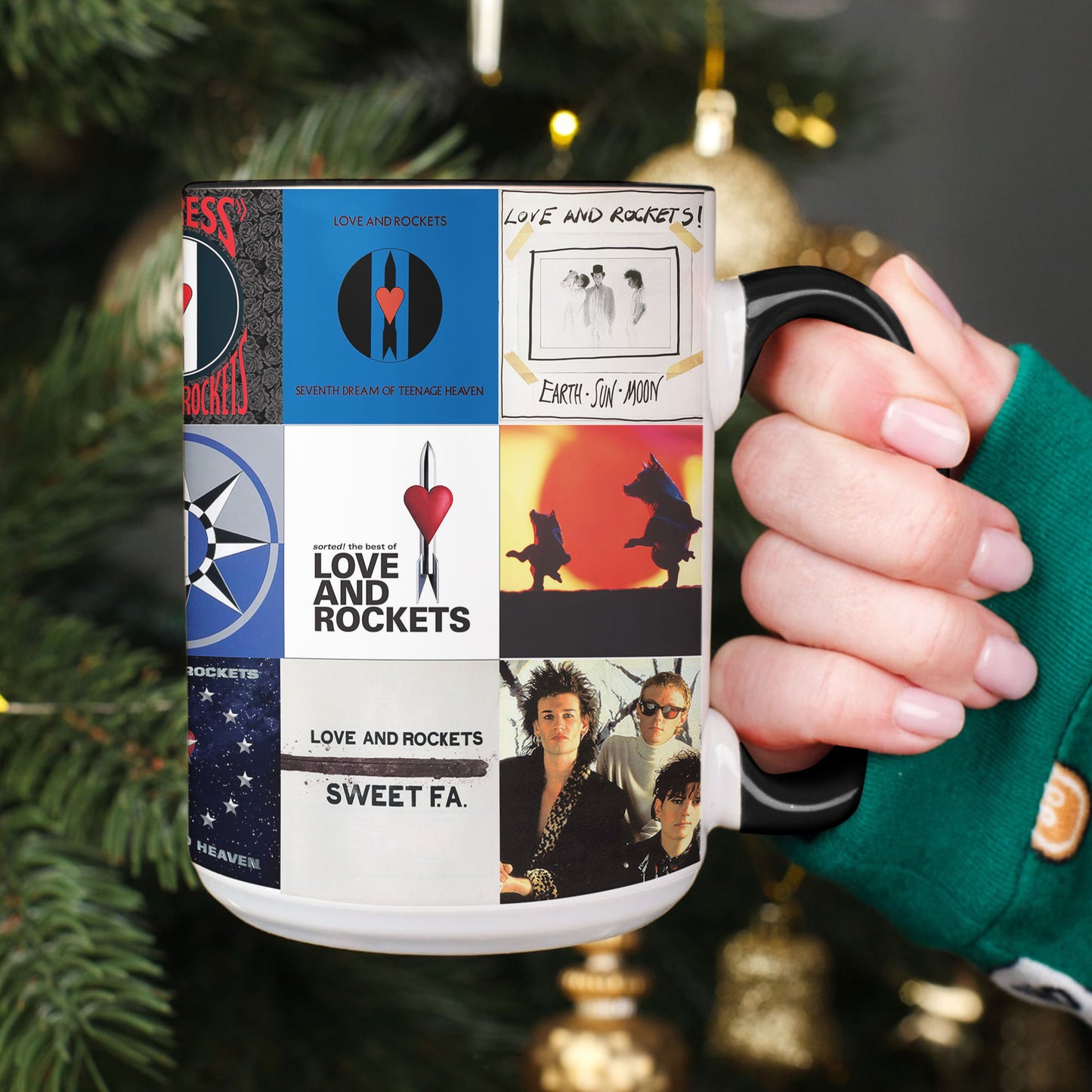 Love and Rockets Accent Mug – Album Cover Collage Gift