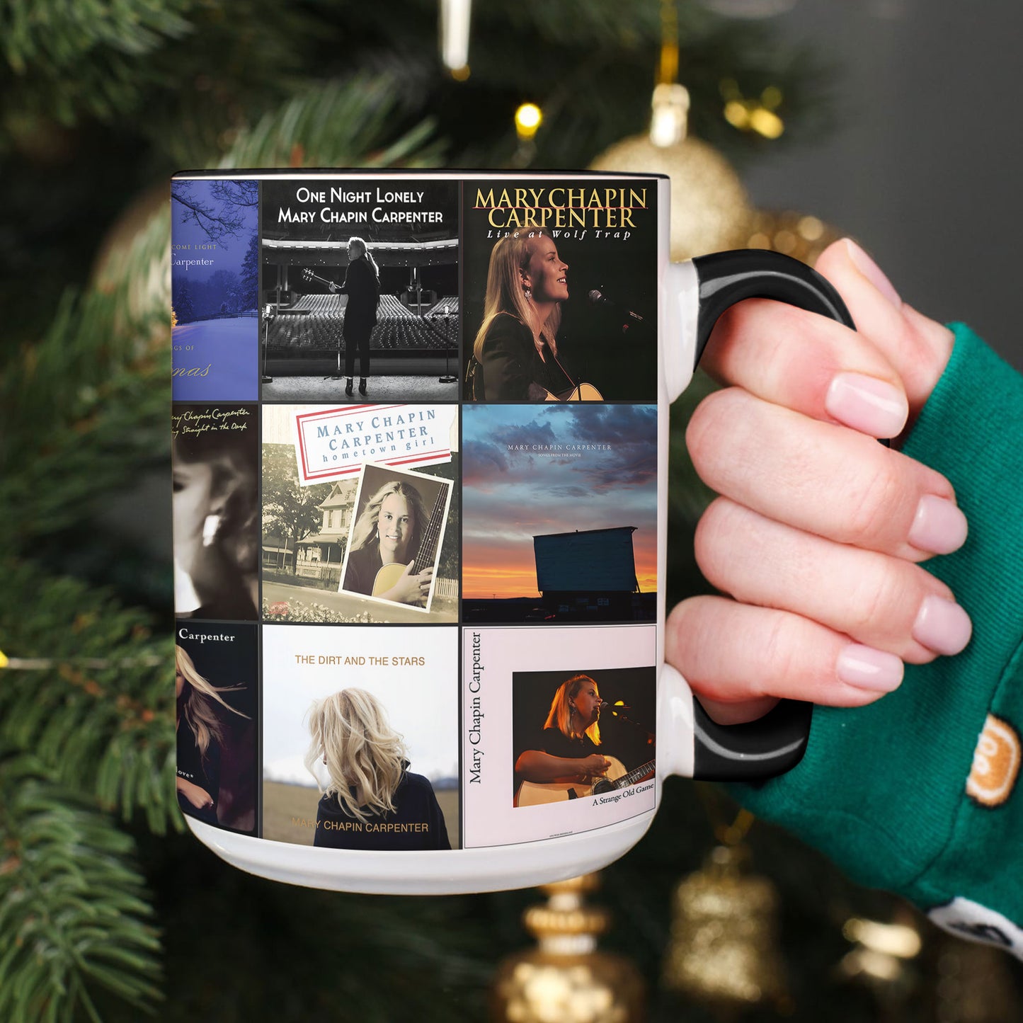 Mary Chapin Carpenter Accent Mug – Folk Country Album Collage Gift