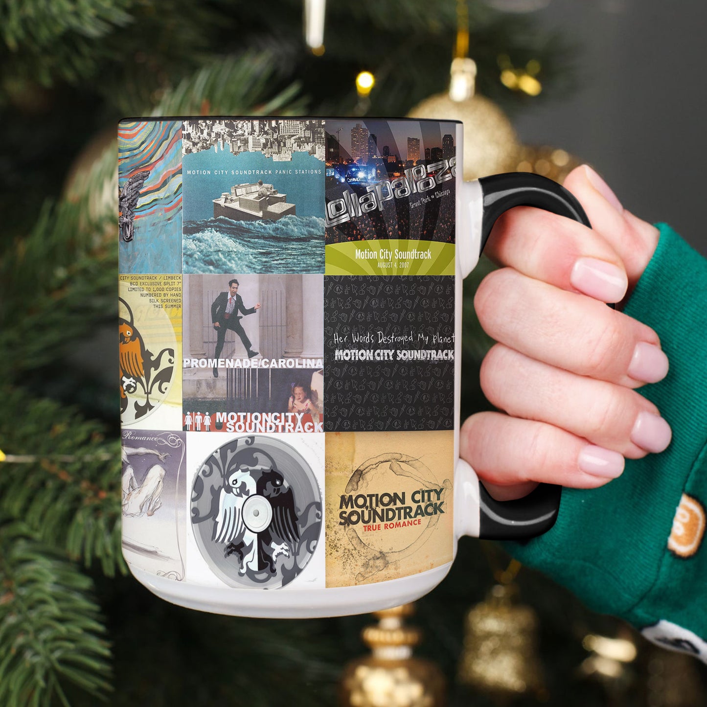 Motion City Soundtrack Accent Mug – Pop-Punk & Emo Album Collage Gift
