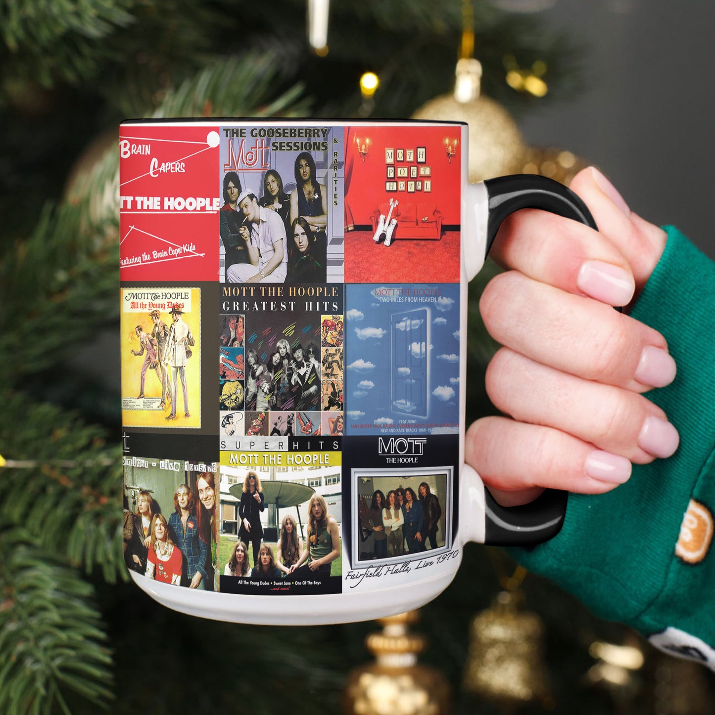 Mott the Hoople Accent Mug – Glam Rock Classics Album Collage Gift