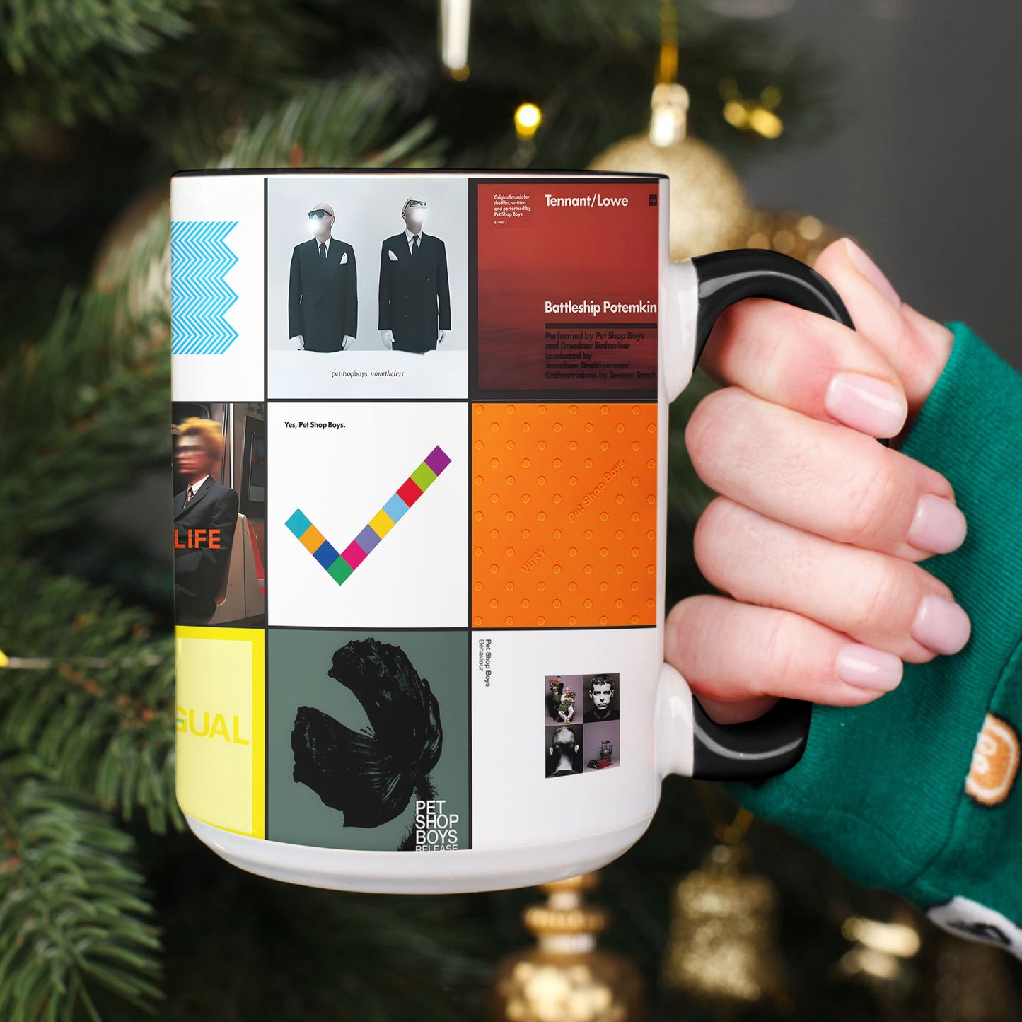Pet Shop Boys Accent Mug – Modern Album Art Collage Gift
