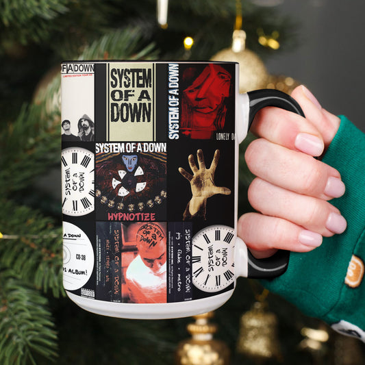 System of a Down Accent Mug – Album Cover Collage Gift