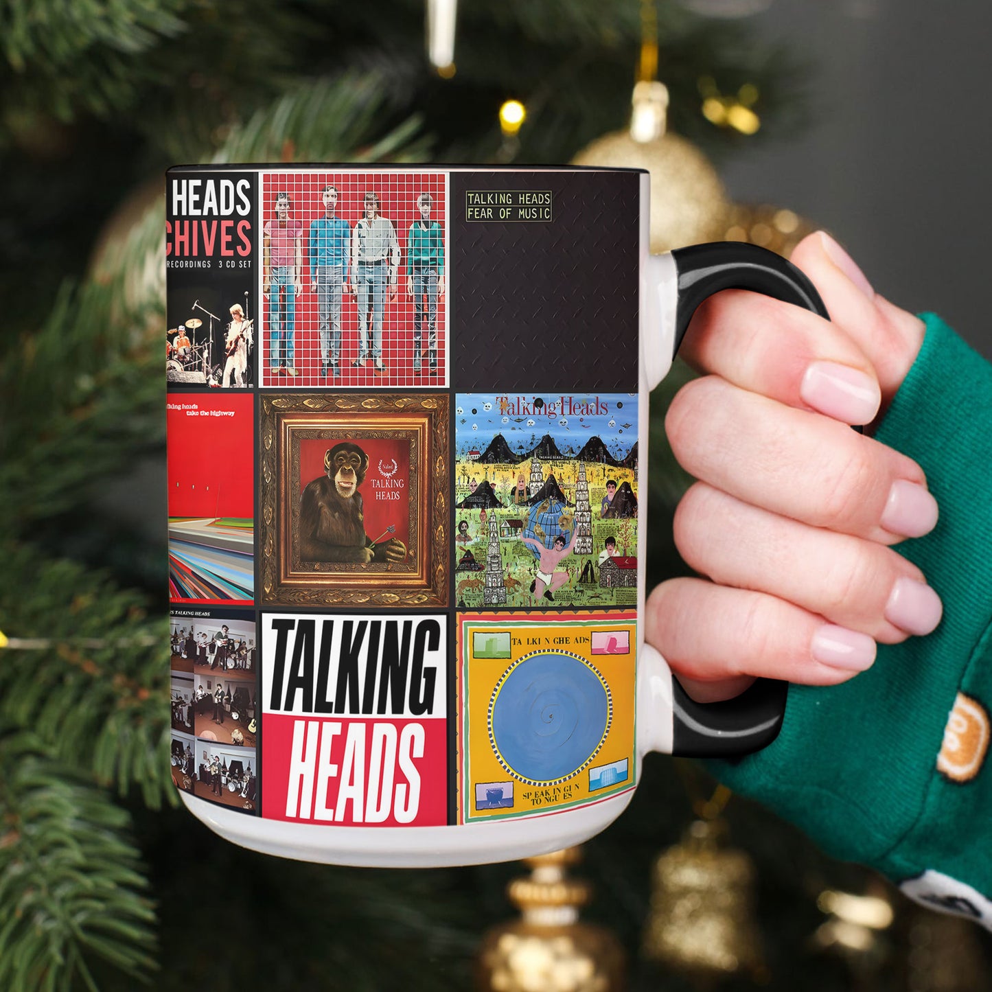 Talking Heads Accent Mug – Classic Album Cover Collage Gift