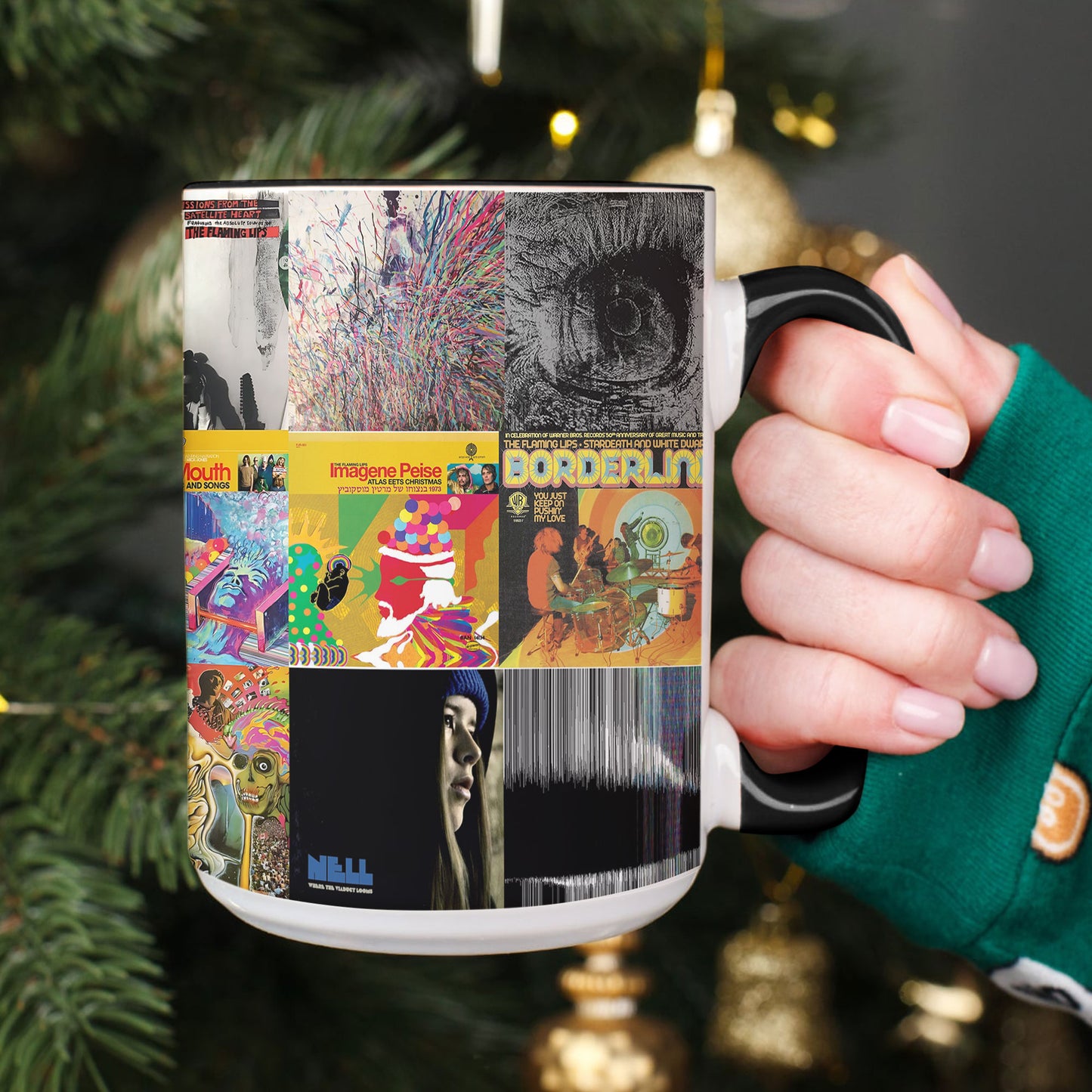 The Flaming Lips Accent Mug – Psychedelic Album Art Collage Gift