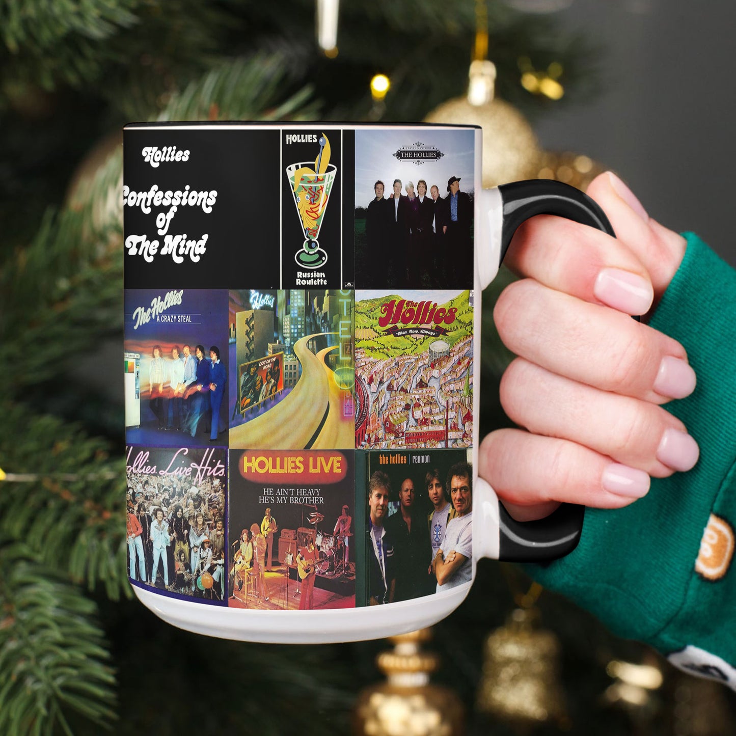 The Hollies Accent Mug – Classic Harmony-Rock Album Collage Gift