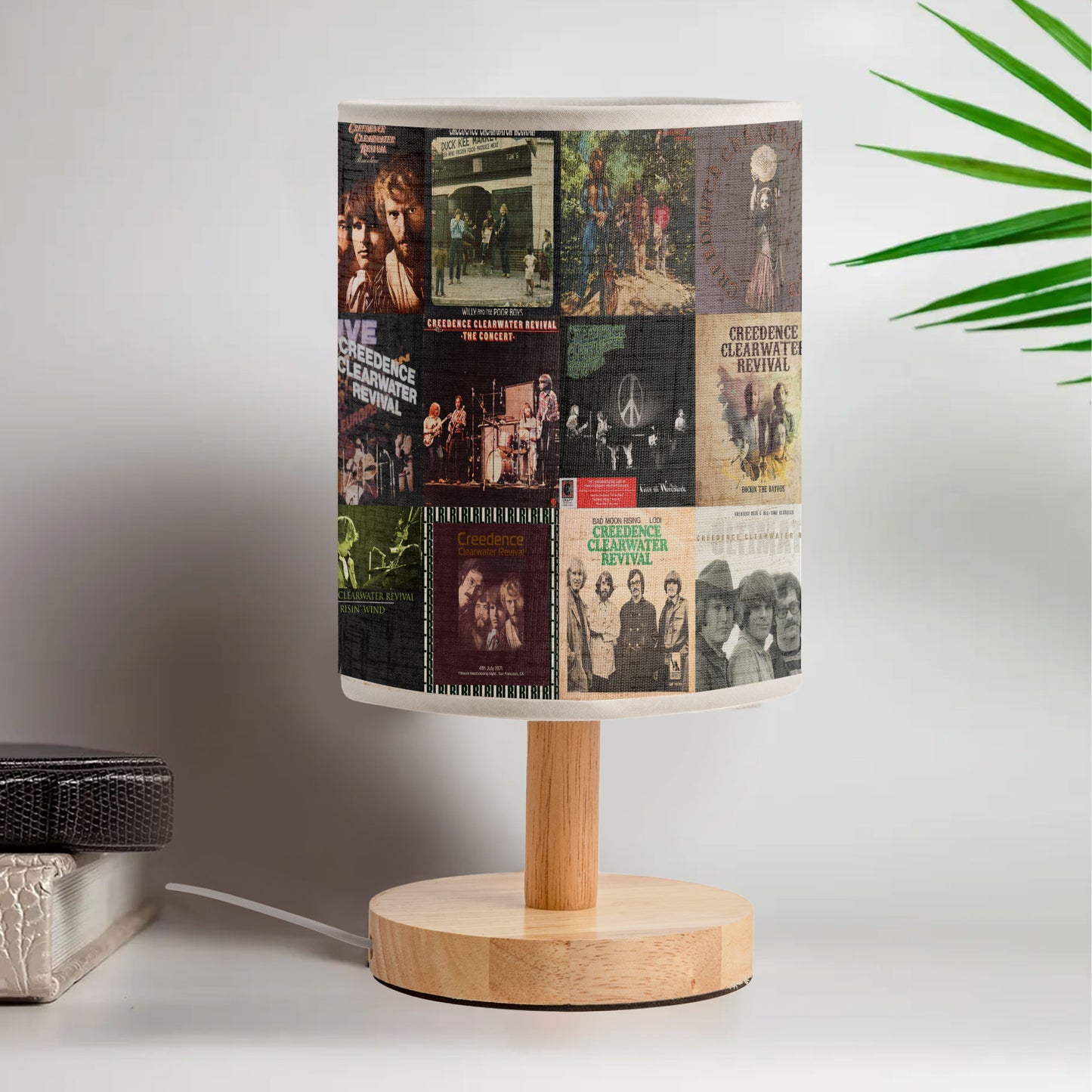Creedence Clearwater Revival Fabric Lamp – Classic Album Art Collage