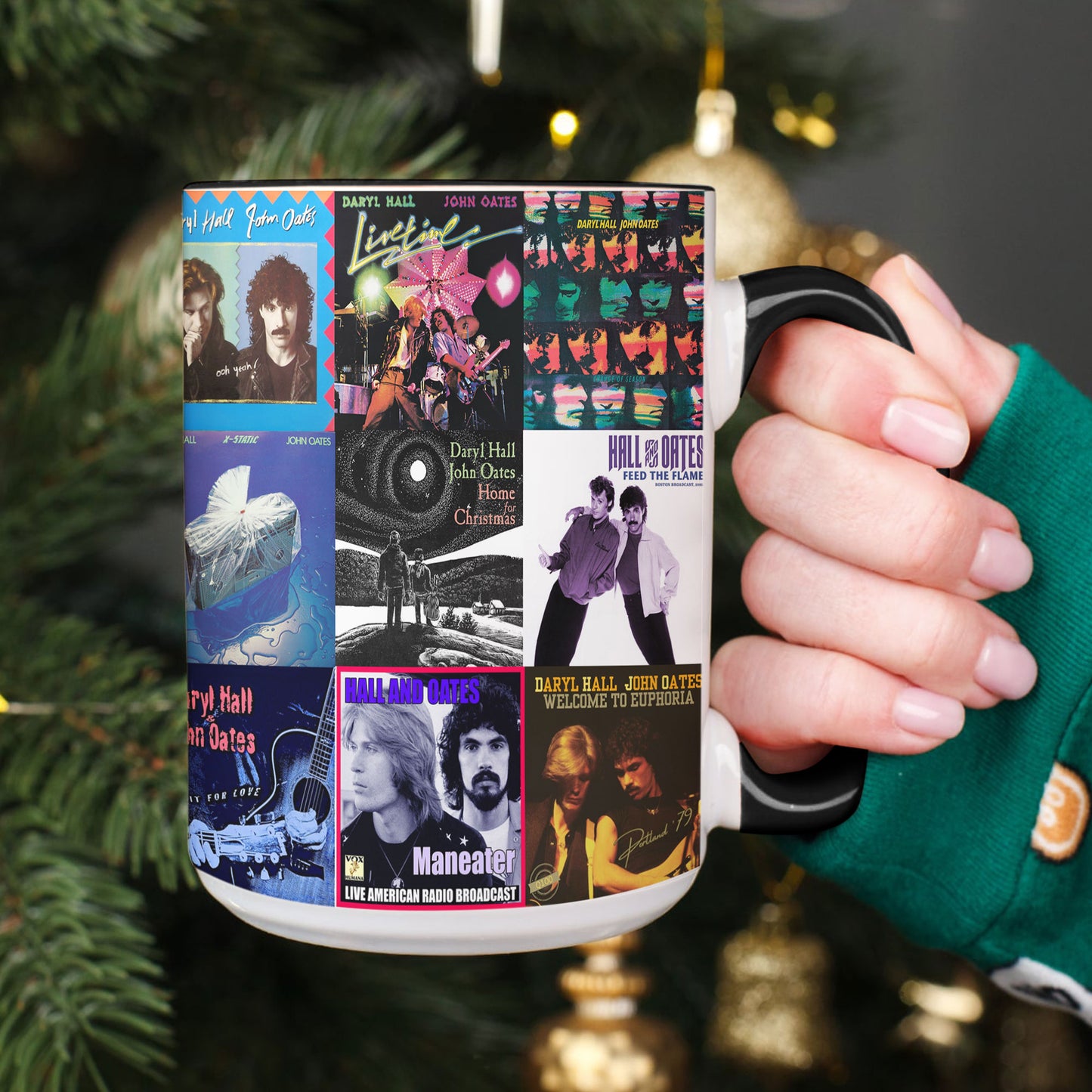 Daryl Hall & John Oates Accent Mug – Classic Album Cover Collage Gift