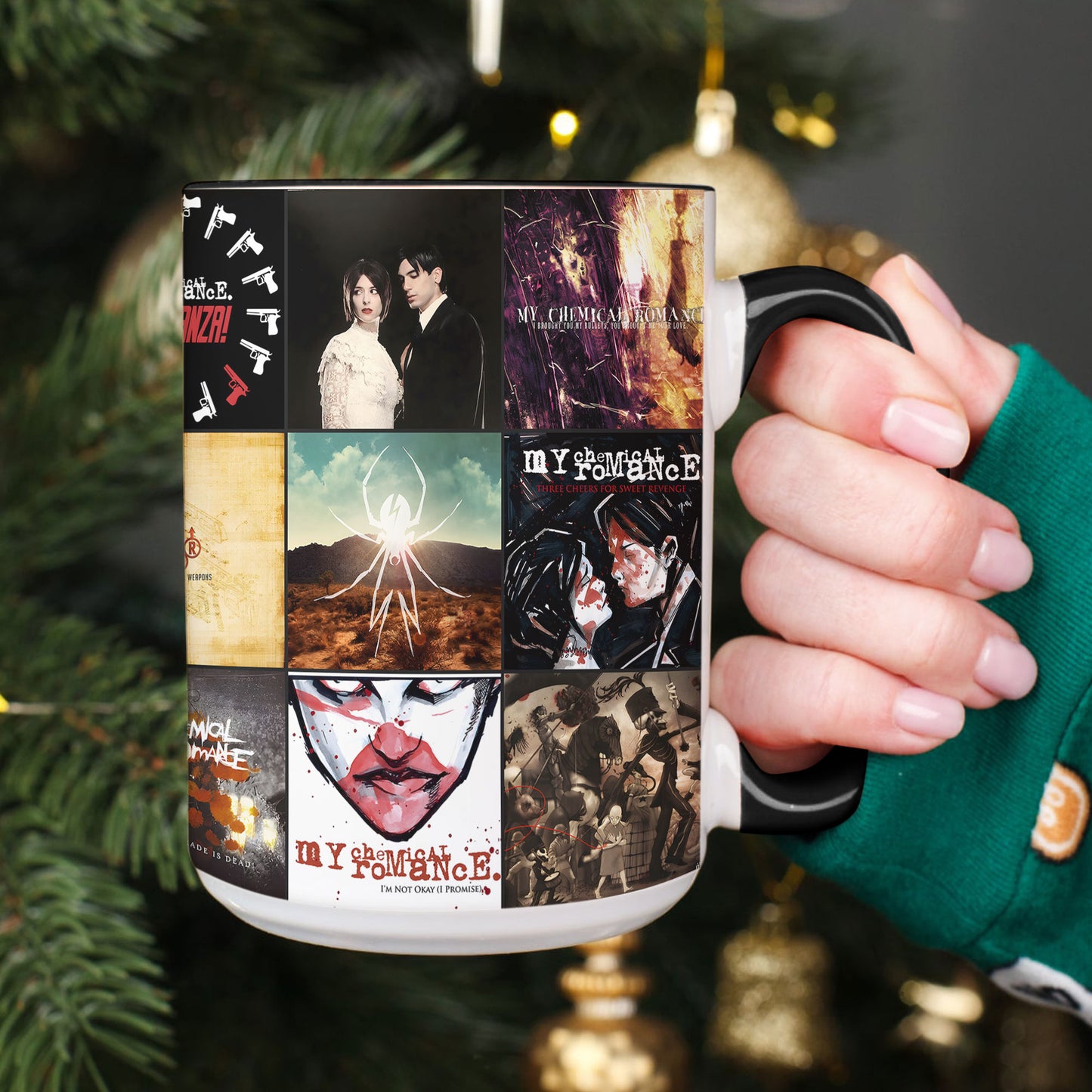 My Chemical Romance Accent Mug – Classic Album Cover Collage Gift for Emo & Rock Fans