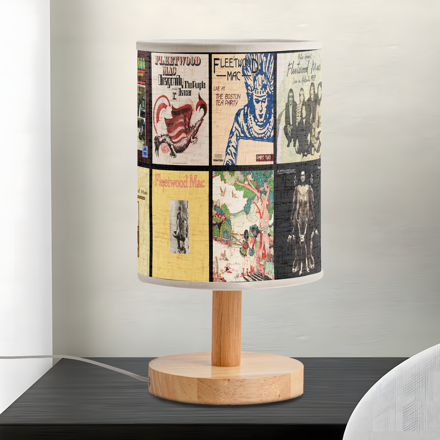 Fleetwood Mac Album Cover Fabric Lamp – Vintage Rock Home Décor