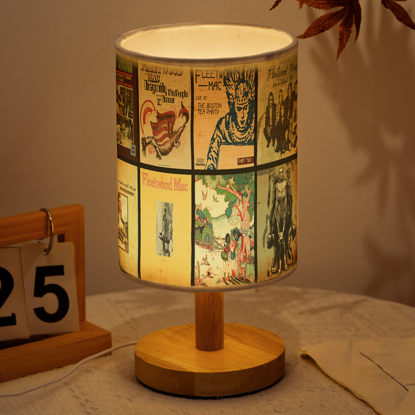 Fleetwood Mac Album Cover Fabric Lamp – Vintage Rock Home Décor