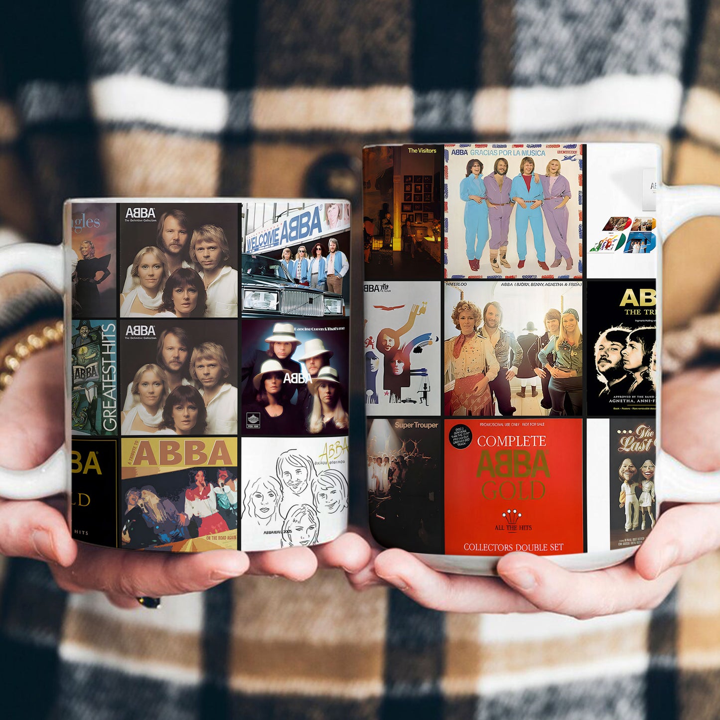 ABBA Accent Mug – Classic Album Cover Collage Gift for Pop Music Fans