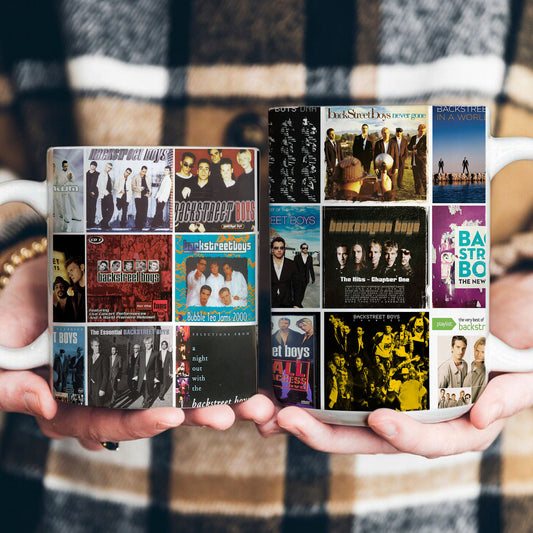 Backstreet Boys Accent Mug – Iconic Album Cover Collage Gift