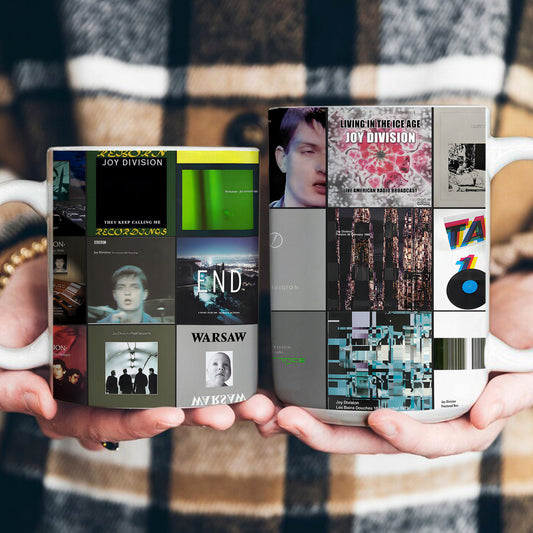 Joy Division Accent Mug – Iconic Album Art Collage for True Fans