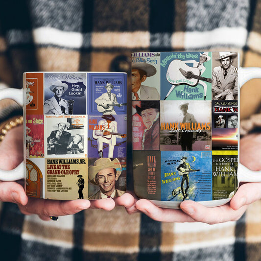 Hank Williams Accent Mug – Country Music Legend Album Collage Gift