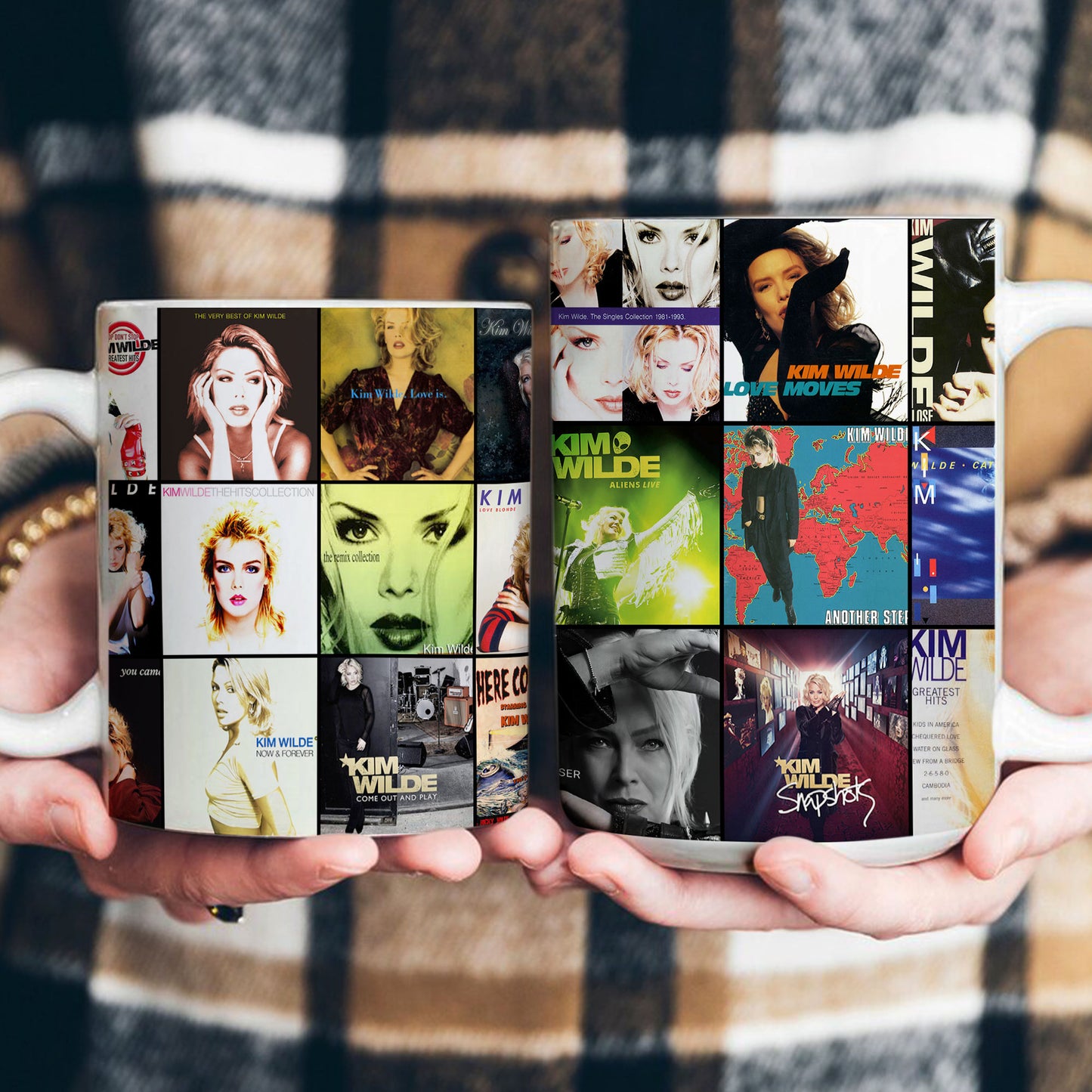 Kim Wilde Accent Mug – Pop Icon Album Cover Collage Gift