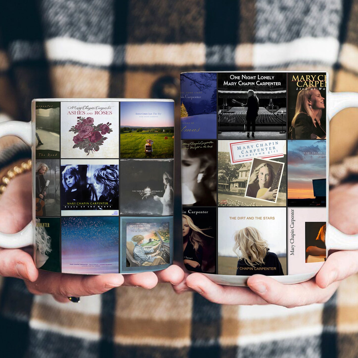 Mary Chapin Carpenter Accent Mug – Folk Country Album Collage Gift