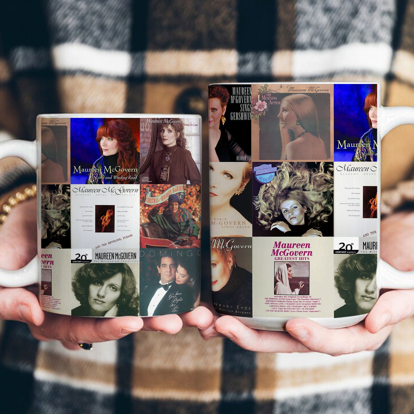 Maureen McGovern Accent Mug – Classic Vocal Icon Album Cover Collage Gift