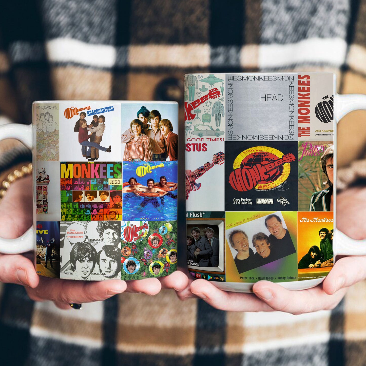 The Monkees Accent Mug – Classic Album Cover Collage Gift