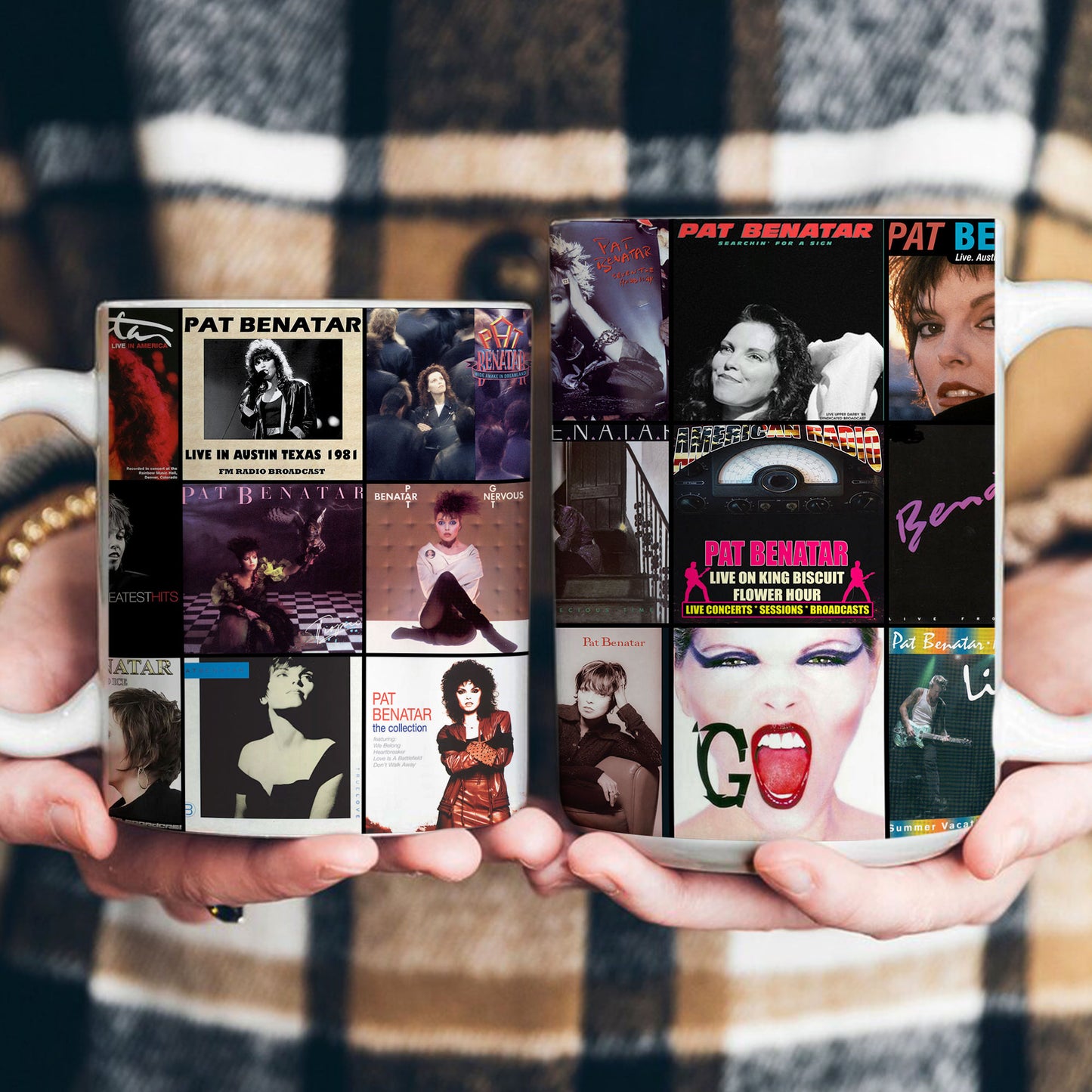 Pat Benatar Accent Mug – Album Cover Collage Gift