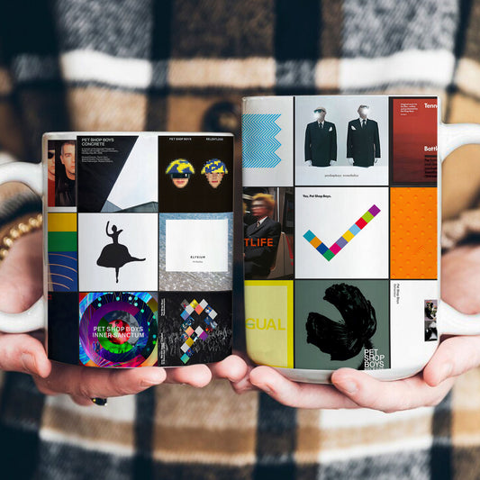 Pet Shop Boys Accent Mug – Modern Album Art Collage Gift