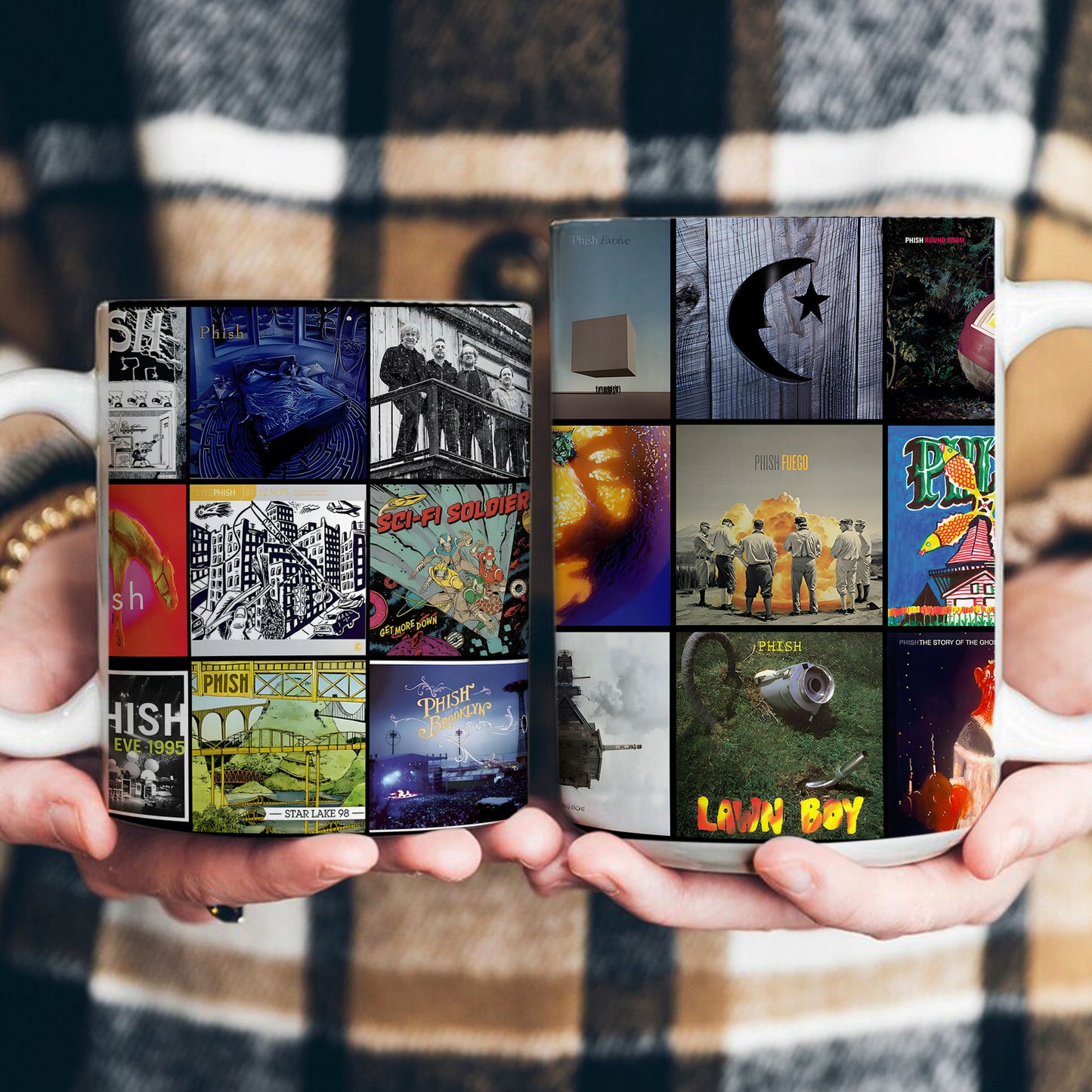 Phish Accent Mug – Classic Album Cover Collage Gift for Jam Band Fans